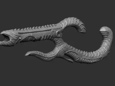 xenogun head of snake 3D model