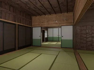 Japanese important cultural properties Ooto house 3D model