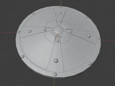 Low poly ancient shield Free low-poly 3D model