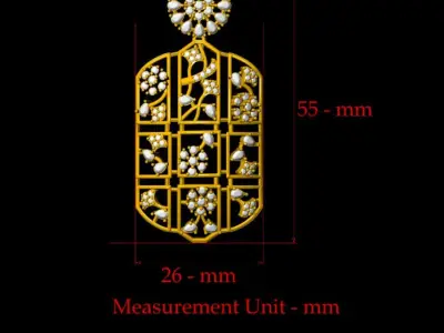 Fancy Earring - 010 3D print model