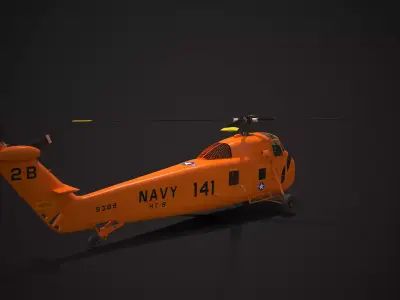 Sikorsky H-34 US Navy 3D model