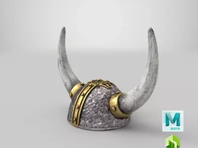 Viking Helmet 01 3D model
