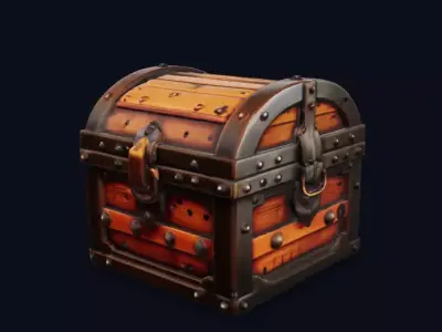 Treasure Chest  Low-poly 3D model get