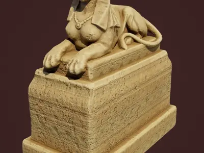 Sphinx Egypt Low-poly 3D model
