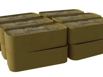 Low-poly ammo box Low-poly 3D model