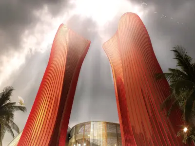 3Dmax fashion city commercial square building 40 3D model