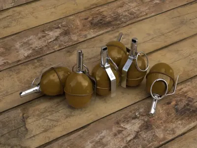 RGD-5 - Grenade  Low-poly 3D model