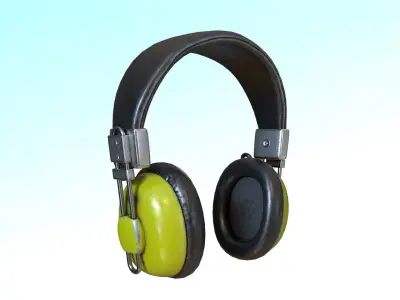 Retro Headphones 3D model