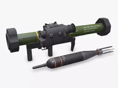RGW 90 Matador Anti Tank Rocket Launcher Low-poly 3D model