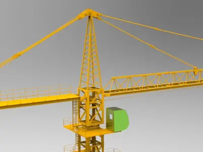tower crane 3D model buy