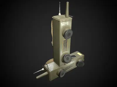 World War 2 US Army Walkie Talkie Low-poly 3D model