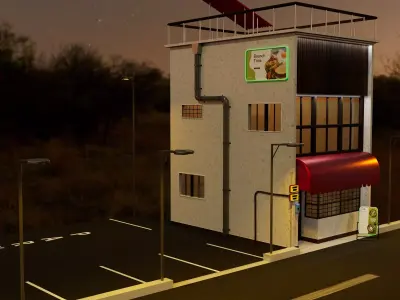 Commercial Building 3D model order