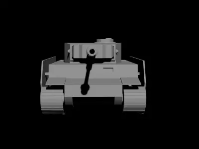 Tiger lowpoly tank Free low-poly 3D model