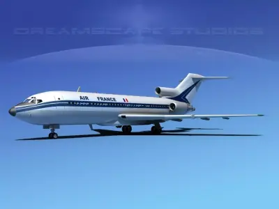 Boeing 727-100 Air France 3D model