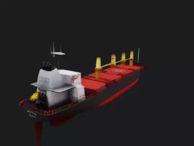 Bulk Carrier Ship 3D Model 3D model