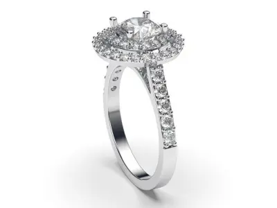 solitaire with ring sizes  8 part S75 3D print model