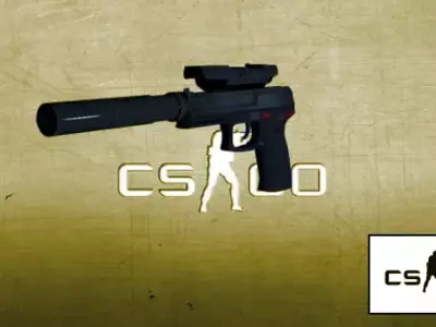 USP-4 csgo gun Free 3D model
