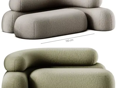 Adrenalina Nefelibata 2 1 Modular Sofa 3D model