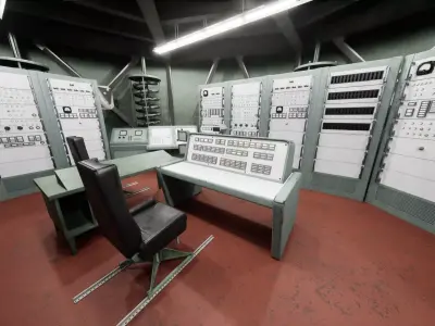 Nuclear Missile Launch Bunker - Environment Low-poly 3D model