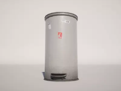  Trash Pedal Bin Low-poly 3D model
