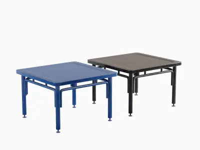 Steel Table Colored 04 Low-poly 3D model