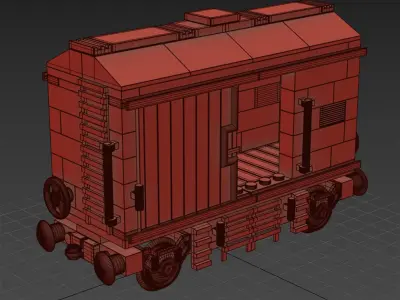 Lego Small Freight Wagon 3D model