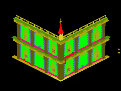 wall building 3D model