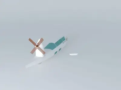 Green Boat Free 3D model