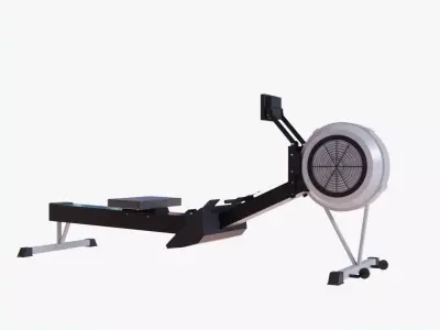 Rowing Machine - Indoor Rower - Gym Equipment Low-poly 3D model