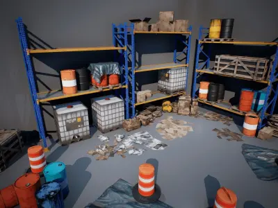 Industry Props Pack 6 Low-poly 3D model