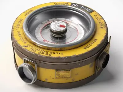 Distressed Industrial SciFi Gauge 3D model