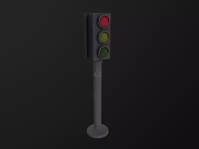 Traffic Light Low-poly 3D model purchase