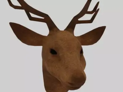 Deer head Low-poly  3D model