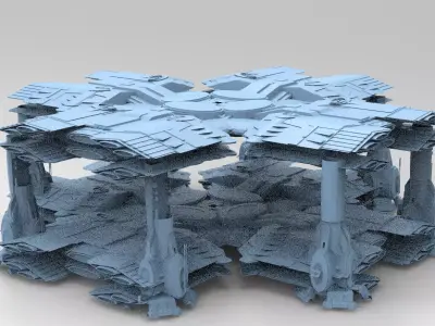 Dark Elven Sci-Fi Dome 3 3D model