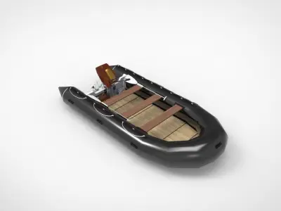 River rubber boat  3D model