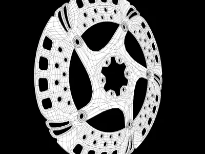 Motorcycle brake disc rotor 3D model