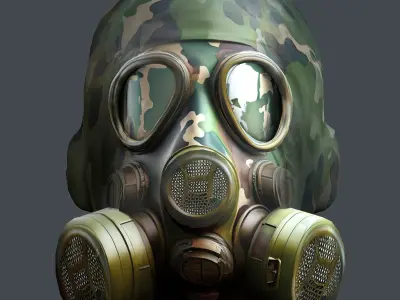Helmet 3d model military combat Military Low-poly Low-poly 3D model 15