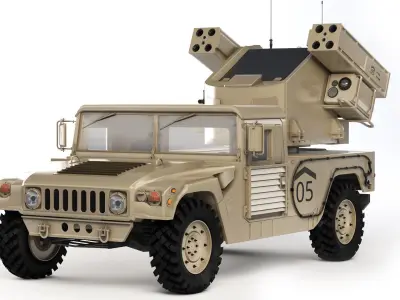 Humvee Military M1151 M1114 M998  M1097  M1113  M1046  3D Model Pack