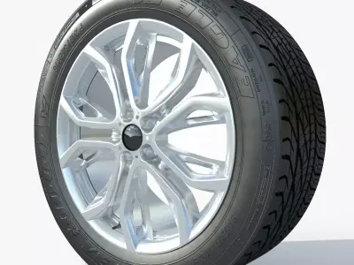 wheel Rim Tire 6 3D model
