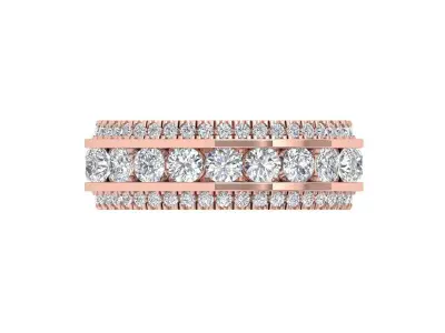 Solitaire Engagement Art Deco Full eternity Ring 3D print model