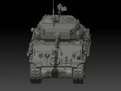 WWII American Tank 3D print model