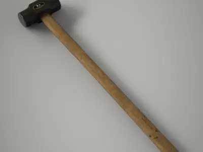 Sledge Hammer Low-poly 3D model order