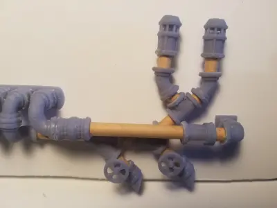 Modular Pipe Creation Set Pre-Supported 3D print model