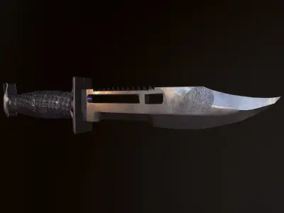 Combat Knife Low-poly 3D model