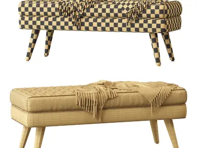 Bench seat Corolle 3D model purchase