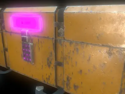 Loot Crate Low-poly 3D model