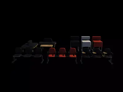 Longarina chair set  3D model