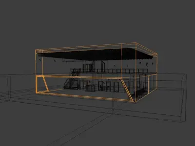 Car Show Room 3D model