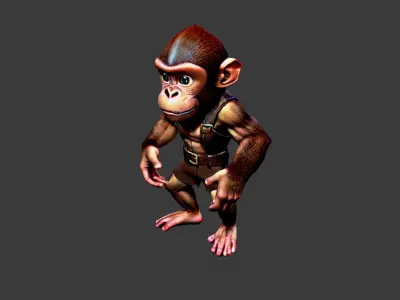 Monkey Low-poly 3D model
