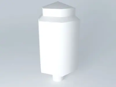 Modern steel bin Free 3D model